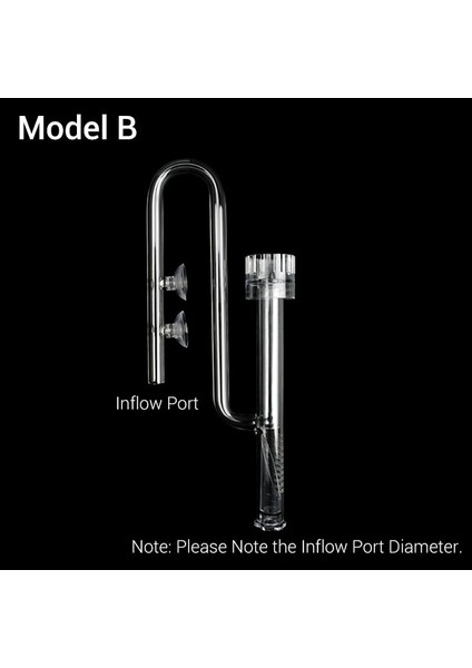 Model B Stili 13 mm Nıcrew Skimmer Cam Zambak Boru Urface Giriş Çıkış mm Akvaryum Su Tesisi Tank Filtresi Ada Li Balık Tankı Filtresi (Yurt Dışından)