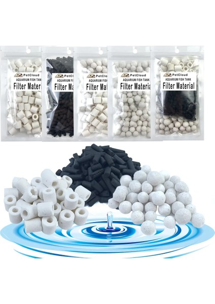 2'si 1 Arada Stil 100 Gram 100G Akvaryum Filtre Medya Aktif Karbon Seramik Yüzükler Top Köpük Balık Tankı Filtre Medya Bio Toplar Akvaryum Filtre Aksesuarları (Yurt Dışından) modelleri