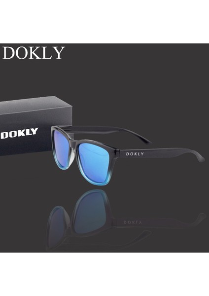 Dokly Gerçek Polaroized Güneş Gözlüğü Erkekler ve Kadınlar Polarize Güneş Gözlüğü Kare Güneş Gözlüğü Gözlük Oculos De Sol (Yurt Dışından)