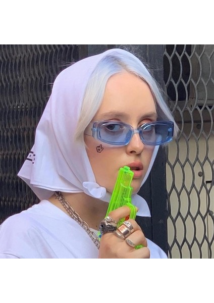 Vintage Siyah Kare Güneş Gözlüğü Kadın Lüks Marka Küçük Dikdörtgen Güneş Gözlüğü Degrade Temizle Ayna Oculos De Sol (Yurt Dışından) modelleri