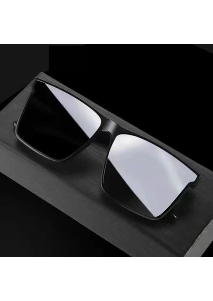 Retro Büyük Kare Çerçeve Güneş Gözlüğü Kadın Marka Tasarımcı Siyah Serin Erkekler Güneş Gözlüğü UV400 Shades Koruma Gözlük Gözlük (Yurt Dışından)