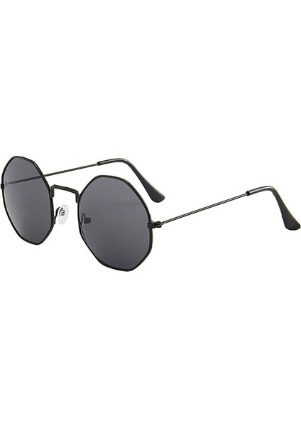 Moda Vintage Lüks Sekizgen Güneş Erkekler Kadınlar Poligon Güneş Gözlüğü Metal Küçük Çerçeve Retro Marka Ооsunglasses Sunglasses Солнцезащитные (Yurt Dışından)