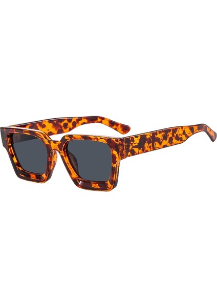 Kare Vintage Güneş Erkekler Moda Punk Retro Marka Tasarımcısı Güneş Kadınlar Sürüş Güneş Gözlüğü Erkek UV400 Gözlük Shades (Yurt Dışından)