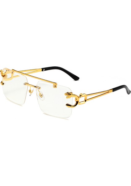 Erkekler Için Vintage Çerçevesiz Güneş Gözlüğü Steampunk Güneş Gözlüğü Retro Kadınlar Punk Moda Gözlük Retro Shades Gafas De Sol Sonnenbrill (Yurt Dışından)