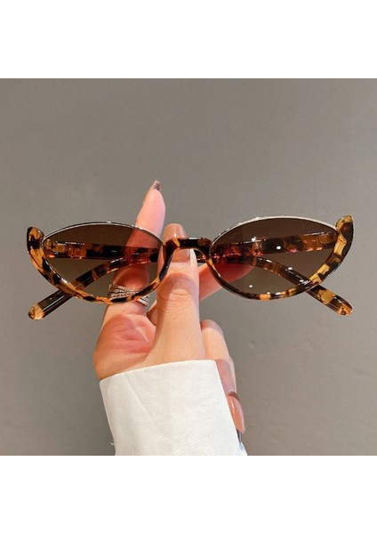 Yarım Çerçeve Küçük Kedi Göz Güneş Kadınlar Trendy Vintage Kompozit Shades Gözlük Moda Lüks Marka Tasarımcısı Güneş Gözlüğü (Yurt Dışından) modelleri