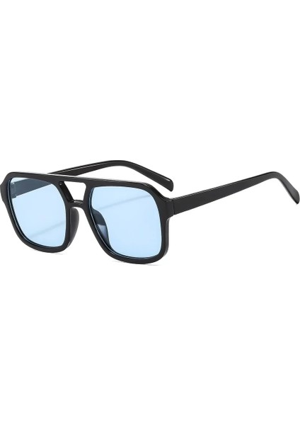Kadın Için Vintage Kare Güneş Gözlüğü Retro Marka Güneş Gözlüğü Kadın Siyah Sarı Moda Şeker Renkler Oculos De Sol Feminino (Yurt Dışından)