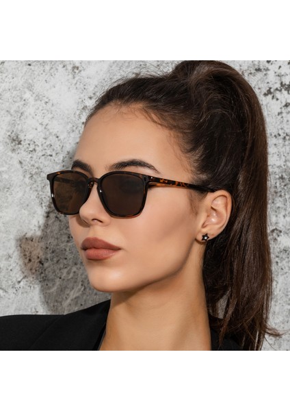 Vintage Kare Kadın Güneş Gözlüğü Lüks Marka Tasarımcı Eğilim Erkekler Ayna Güneş Gözlüğü Retro Kadın Shades Zonnebril Dames UV400 (Yurt Dışından)