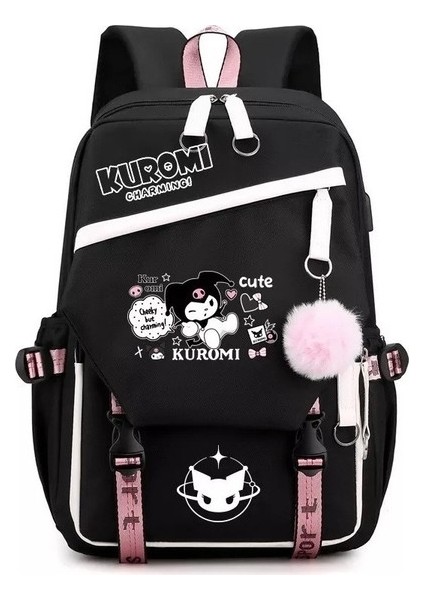 Kuromi Melody Çevre Birimi Büyük Kapasiteli Okul Sırt Çantası (Yurt Dışından)