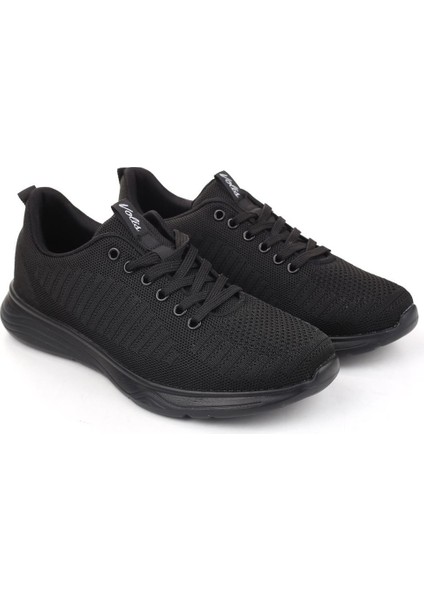 Siyah Fileli Günlük Bağcıklı Çocuk Sneaker Ayakkabı (36-40)