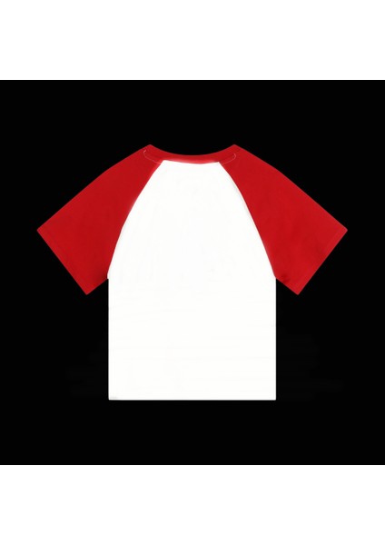 Beyaz Unisex Kırmızı Reglan Cherry Trust T-Shirt