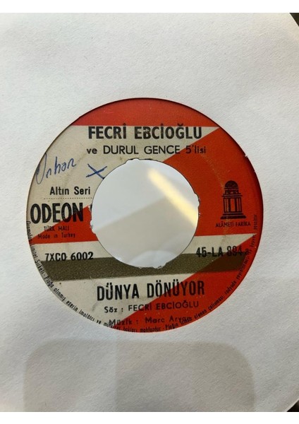 Fecri Ebcioğlu / Durul Gence 5 ‎– Dünya Dönüyor / Tik Tak Tik Tak 1967 Baskı (45'lik Plak)