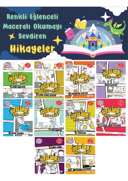 3.sınıf Renkli Eğlenceli Maceralı Okumayı Sevdiren Hikaye Seti 4