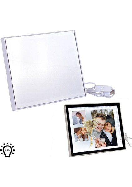 LED Işıklı 3'lü Fotoğraflı Sihirli Ayna