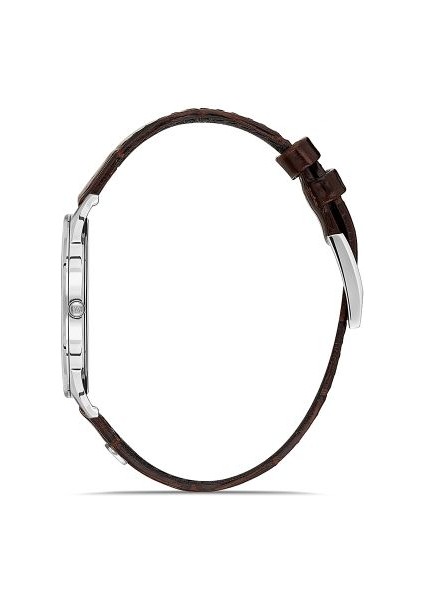 EM349S-05KR Safir Camlı Deri Kordon Çelik Kasa 3 Atm Suya Dayanıklı Kahverengi Erkek Kol Saati indirimleri