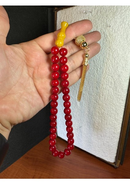 Sevgiliye Özel Hediye Sıkma Çubuk Kehribar Küre Kesim Kırmızı Renk 10MM H-1256. fiyatları