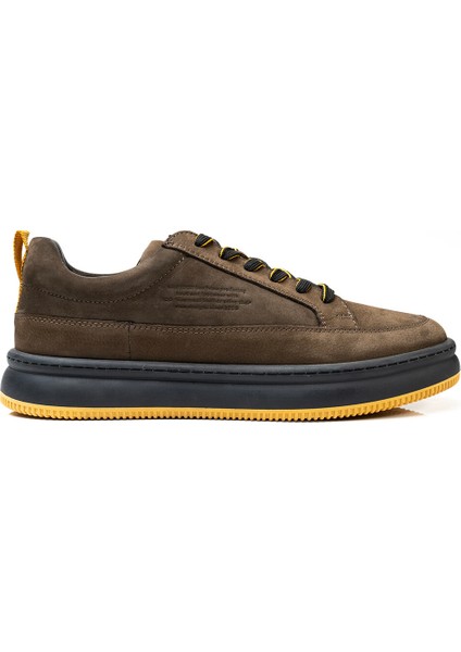 16380 Erkek Duman Hakiki Deri Sneaker Ayakkabı 3K1UA16380