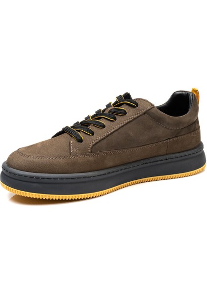 16380 Erkek Duman Hakiki Deri Sneaker Ayakkabı 3K1UA16380