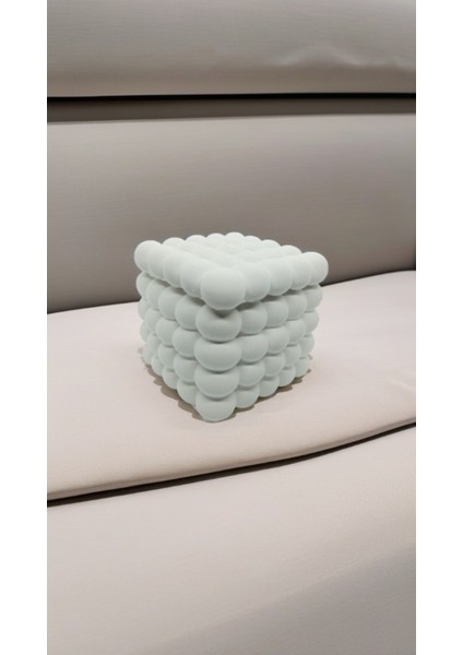 El Yapımı Kapaklı Dekoratif Bubble Organizer, Mücevher&takı Kutusu Beyaz