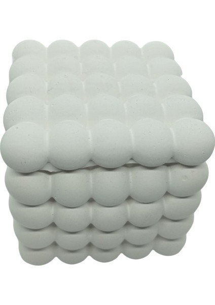 El Yapımı Kapaklı Dekoratif Bubble Organizer, Mücevher&takı Kutusu Beyaz indirimleri