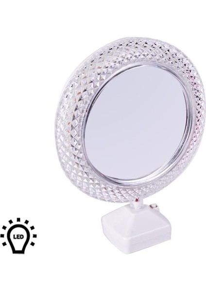 Led'li Kristal Yuvarlak Sihirli Ayna