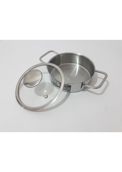 14 cm Kapaklı Çelik Sahan Yemek Isıtma Yemek Saklama Sahanı