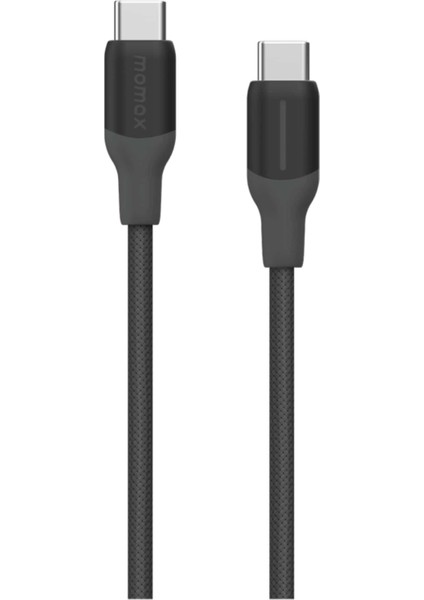 1-Link Flow cc 100W Usb-C 2.0m ÖRGÜLÜ-DC25 Kablo Siyah