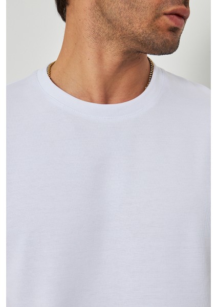 Erkek Kısa Kollu Basic Beyaz T-Shirt fırsatları