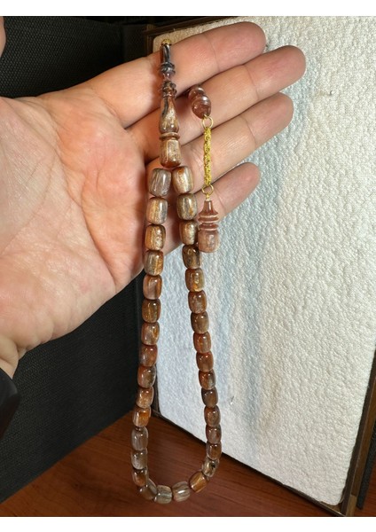 Sevgiliye Özel Hediye Katalin Simli Kahverengi Kapsül Kesim 7X11MM H-1246. fiyatları