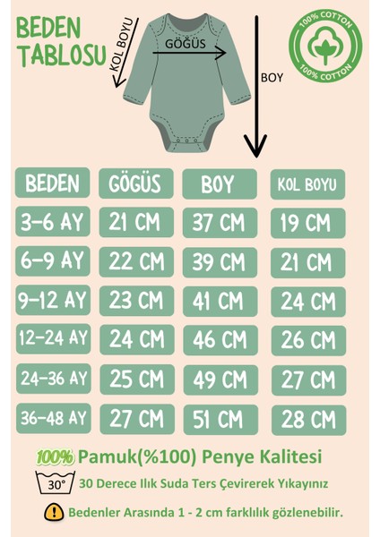 %100 Pamuk Teyzem Bi Tane Baskılı Zıbın & Body