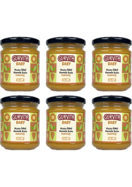 Baby Kuzu İlikli Kemik Sulu Havuç 165 gr 6 Adet fiyatları