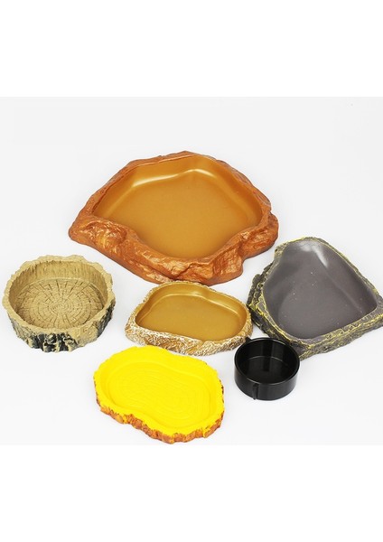 No.9 Tarzı Sürüngen Kayalık Yiyecek Kabı Kertenkele Sakallı Ejderha Su Dağıtıcısı Evcil Hayvan Kapları Kaçış Engelleme Minik Süperböcek Der Terrarium Peyzajlama (Yurt Dışından) fiyatları