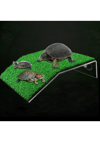 S Tarzı 3 Boyutlu Kaplumbağa Kurutma Platformu Kaplumbağa Köprüsü Simüle Çim Kaplumbağa Tırmanma Merdiveni Amfibiler Habitat Tankı Süsleme (Yurt Dışından)
