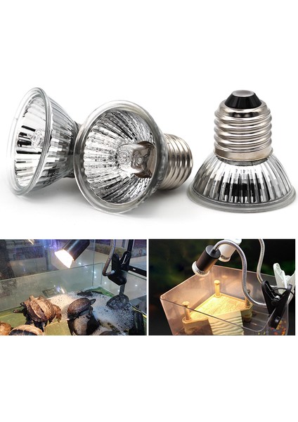 50W Tarzı Kaplumbağa Isıtma Uv Işık Ampul Kertenkele Sıcaklık Kontrol Cihazı 1 Adet (Yurt Dışından)