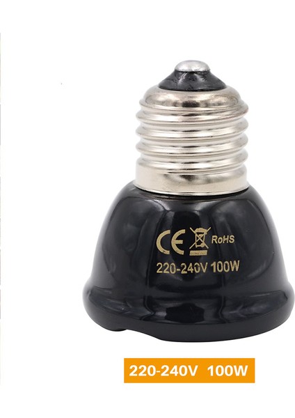 100W Tarzı E27 Pet Isı Lambası Mini Kızıl Seramik Isıtıcı Ampul Evcil Hayvan Kaplumbağa Isıtma Işığı Kutu Isıtıcı Işık Ampulleri (Yurt Dışından)