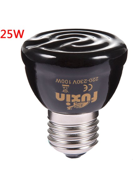 25W Tarzı 60W W E27 Evcil Hayvan Isıtma Lambası Kızılötesi Seramik Isıtıcı Isı Lambası Evcil Hayvan Kümes Sürüngen Lambası LED Kırmızı Sürüngen Gece Lambası (Yurt Dışından)