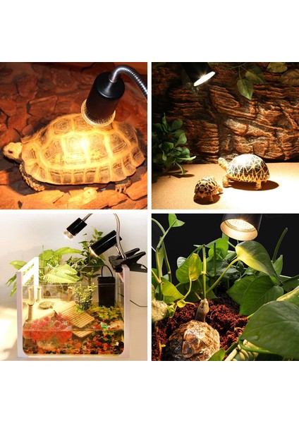 50W Tarzı Sürüngen Lambası Uva+Uvb 3.0 Evcil Hayvan Isı Lambası Kaplumbağa Güneşlenme Uv Işığı Lambalar Kurbağalar Kertenkeleler Sıcaklık Kontrol Cihazı (Yurt Dışından) fiyatları