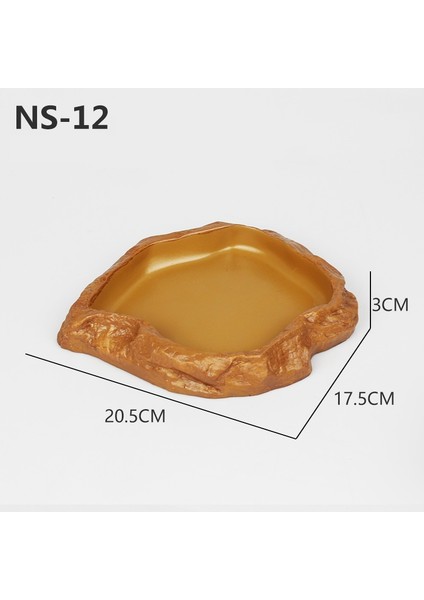 No.12 Tarzı Sürüngen Kayalık Yiyecek Kabı Kertenkele Sakallı Ejderha Su Dağıtıcısı Evcil Hayvan Kapları Kaçış Engelleme Minik Süperböcek Der Terrarium Peyzajlama (Yurt Dışından)