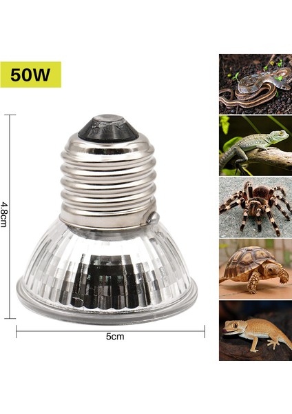 50W Tarzı Uva+Uvb 3.0 Sürüngen Lambası Ampulleri Kaplumbağa Isıtma Lambası Amfibiler Kertenkeleler Sıcaklık Kontrolörü (Yurt Dışından)