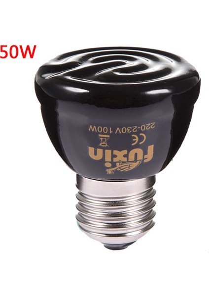 Siyah 50W Tarzı E27 Seramik Kızılötesi Evcil Hayvan Isıtma Lambası Kertenkele Kaplumbağa Örümcek Sürüngen Kutusu Isıtıcı Isı Ampulü Yumurtacı Yöntem (Yurt Dışından)
