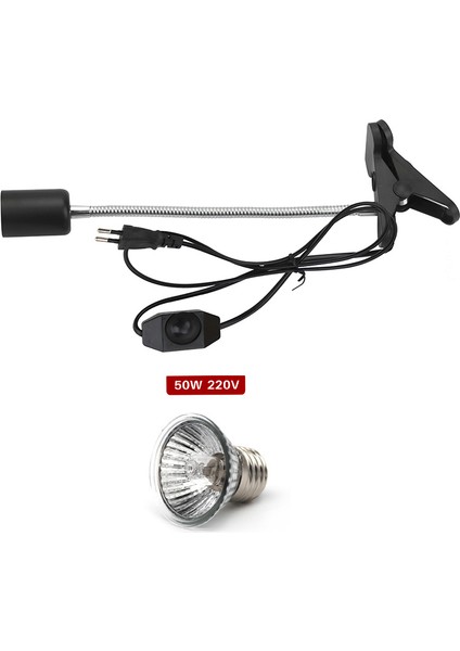 50W ve Ab Tutucu Stili Kaplumbağa Isı Lambası Tutucu Termometre Higrometre Kaplumbağa Isıtma 220V Kertenkele Isı Lambası Ampulü - Ürün Açıklaması (Yurt Dışından)