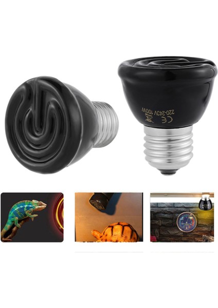 110V 50W Tarzı 1 Adet Pratik 110V 220V E27 Seramik Isı Ampulü Kızılötesi Isıtıcı Brooder Lambası Sürüngen Evcil Hayvan Yetiştirme Dış Aydınlatma (Yurt Dışından) fiyatları