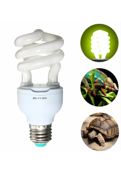 UVB10.0 Stili Sürüngen Lambası Ampul Kaplumbağa Isıtma Uv Işık Ampulleri Isı Lambası Aracı Amfibiyanlar Kertenkeleler Sıcaklık Kontrol Cihazı E Uvb 13W (Yurt Dışından) modelleri