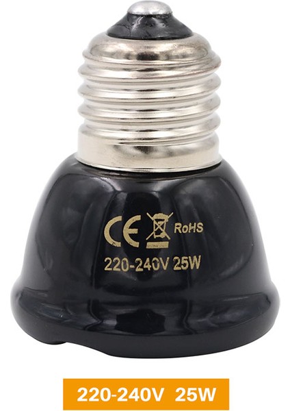 25W Tarzı Sürüngen Isı Lambası Kertenkele Yılan Kaplumbağa Için Seramik Isıtıcı Işın Emici Isı Işığı Sürüngen Lamba Sürüngen Işık Ab Fiş (Yurt Dışından)