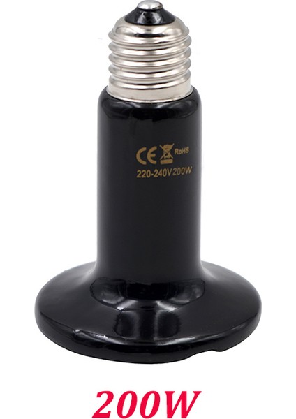 200W Tarzı Ev Sürüngen Isıtma Lambası Uzak Kızıl Seramik Kaplumbağa Yavrulama Ampulü Isı Yayıcı Işık Ampulü 25W 50W 100W 150W 200W (Yurt Dışından)