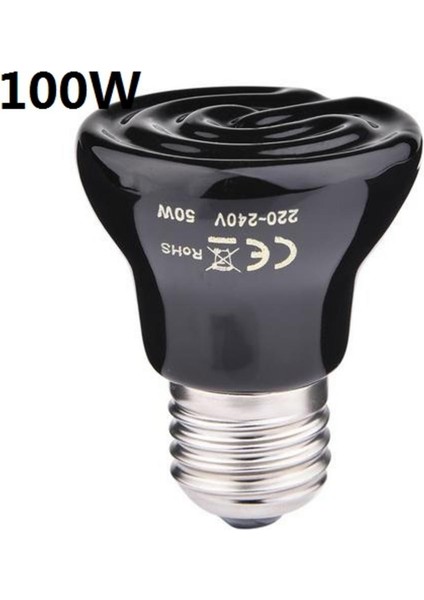 100W Tarzı E27 Uzak Kızılötesi Seramik Evcil Hayvan Isıtma Lambası Kertenkele Kaplumbağa Örümcek Sürüngen Isıtıcı Isıtıcı Işık Ampulü Sıcaklık (Yurt Dışından)