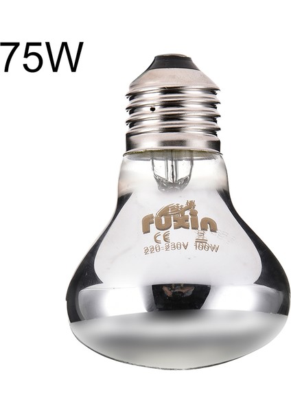 Beyaz 75W Tarzı Yeni Seramik Kaplı Sürüngen Isıtma Lambası Kaplumbağa Kertenkele Örümcek Kutusu Isıtıcı Işık Ampulleri 20W 50W 75W 100W Ünlü (Yurt Dışından)