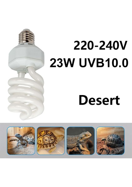 220V E27 23W 10.0 Stili Bene 2 Paket Enerji Tasarruf Lambası Uvb Işık Ampfibiler Sürüngenler Için Çöl Kaplumbağa Yılan Kertenkele Terraryumu (Yurt Dışından)