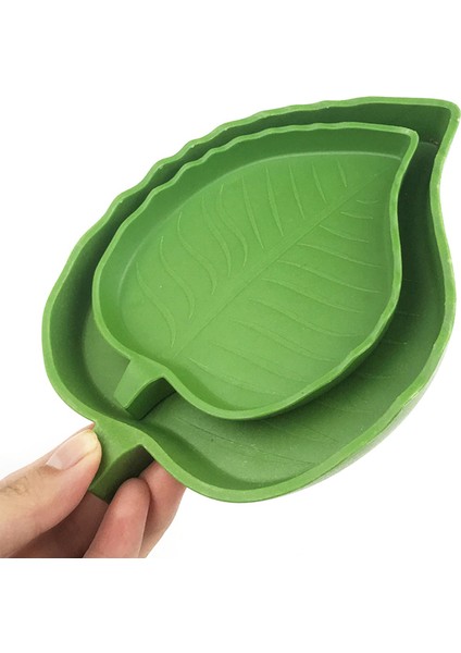 Bir Stil Sürüngen Su ve Yem Kabı Kap Plastik Kaplumbağa Keler Kırkayak Deri Yaprak Şekli Evcil Hayvanlar Üretim Tepsi (Yurt Dışından)