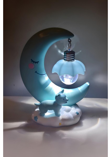 Dekoratif Bebek Çocuk Odası Ay Şekilli LED Gece Lambası Masaüstü LED Işık Masa & Gece Lambası 14 cm