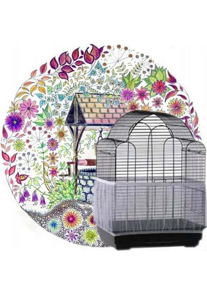 NO.2006356 Stili L Beden Naylon Fileli Kuş Kafesi Kapağı Kafes Etek Net Kolay Temizlik Tohum Yakalayıcı Koruma Kuş Kafesi Aksesuarları Havalı Fileli Papağan Kuş Kafesi Neti (Yurt Dışından) indirimleri